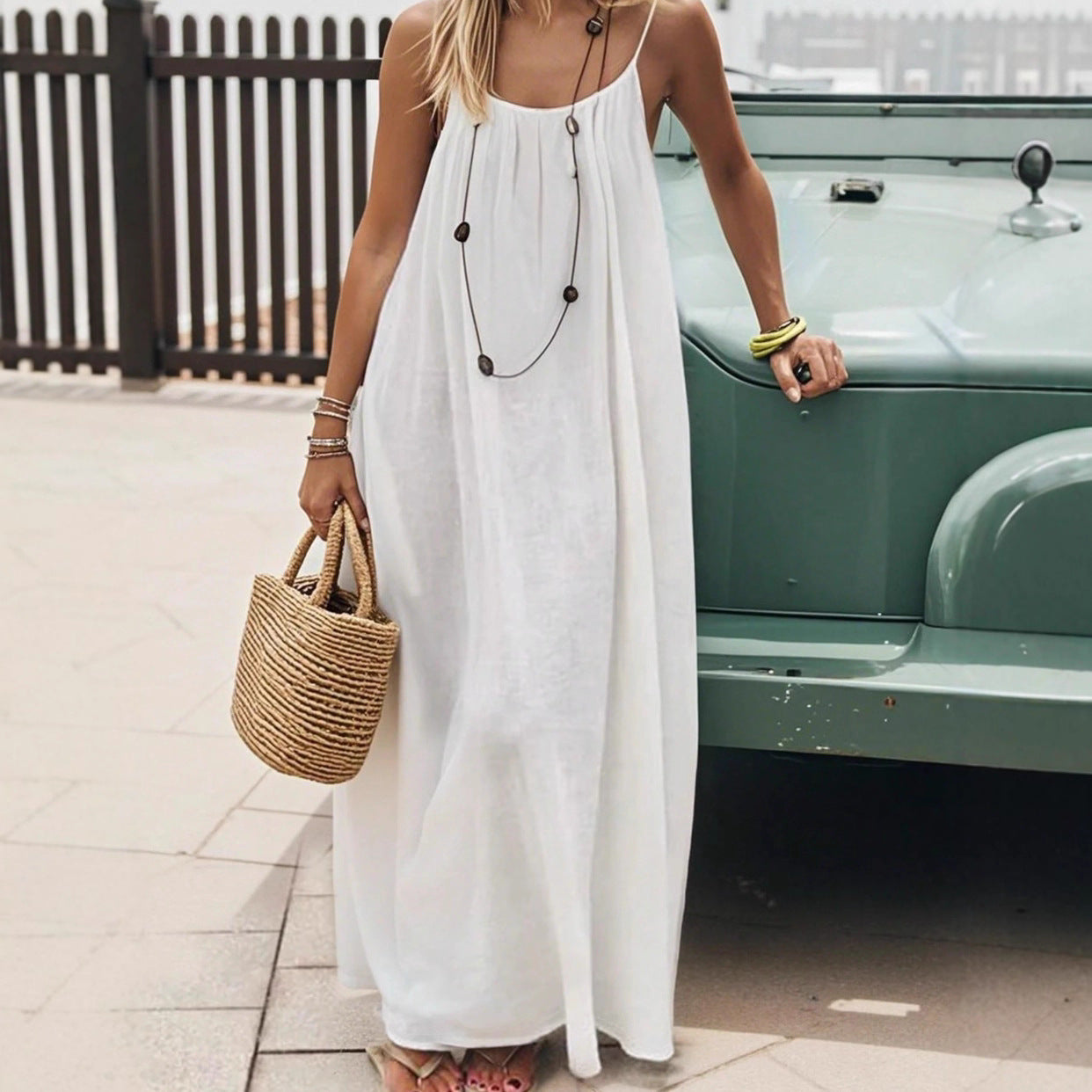 Vestido Cami Sin Espalda Ajustable