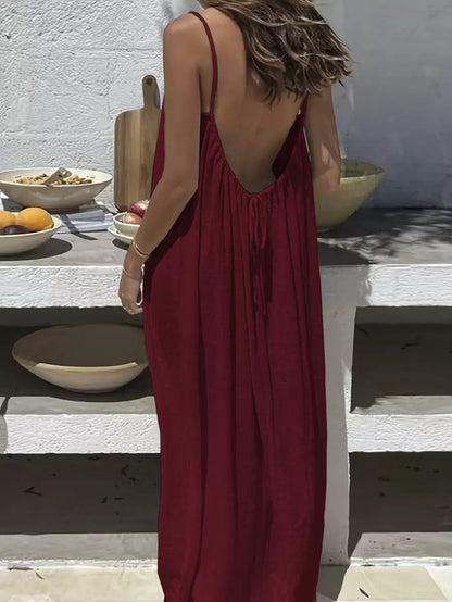 Vestido Cami Sin Espalda Ajustable