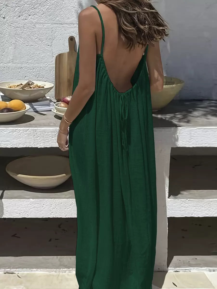 Vestido Cami Sin Espalda Ajustable