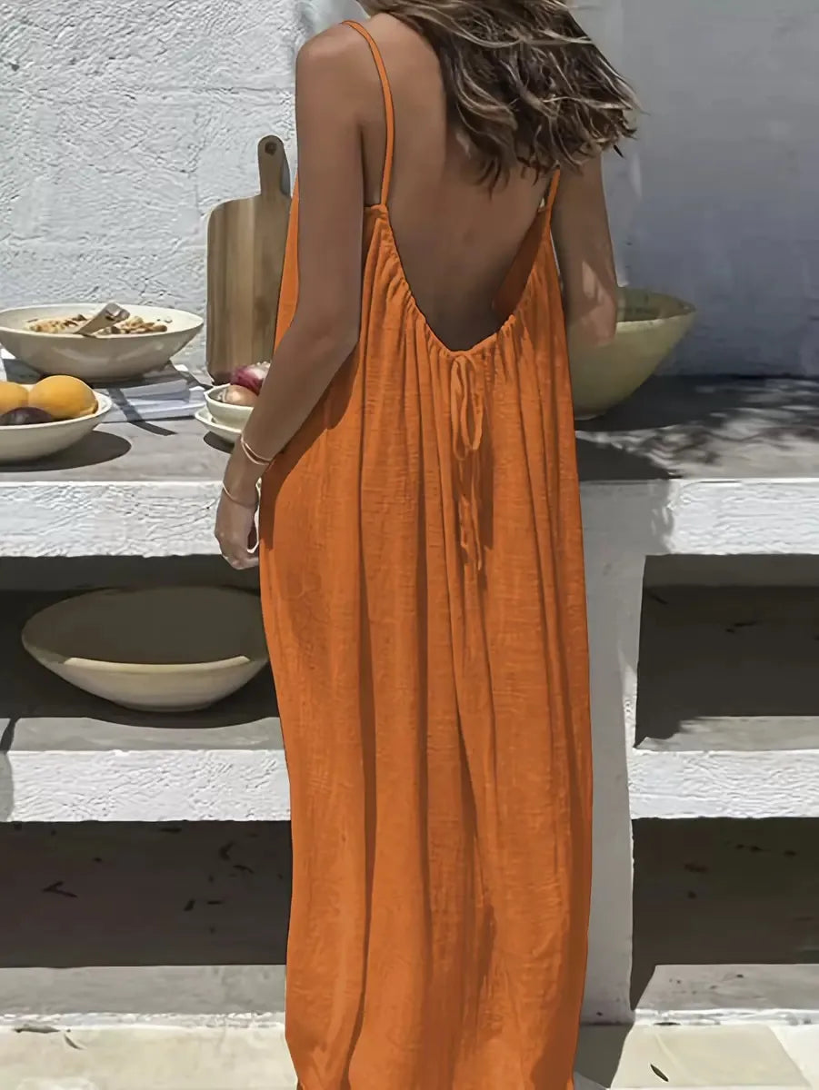 Vestido Cami Sin Espalda Ajustable